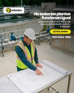 Creativo de campaña para Ambiotec: no todas las plantas de tratamiento de aguas funcionan igual