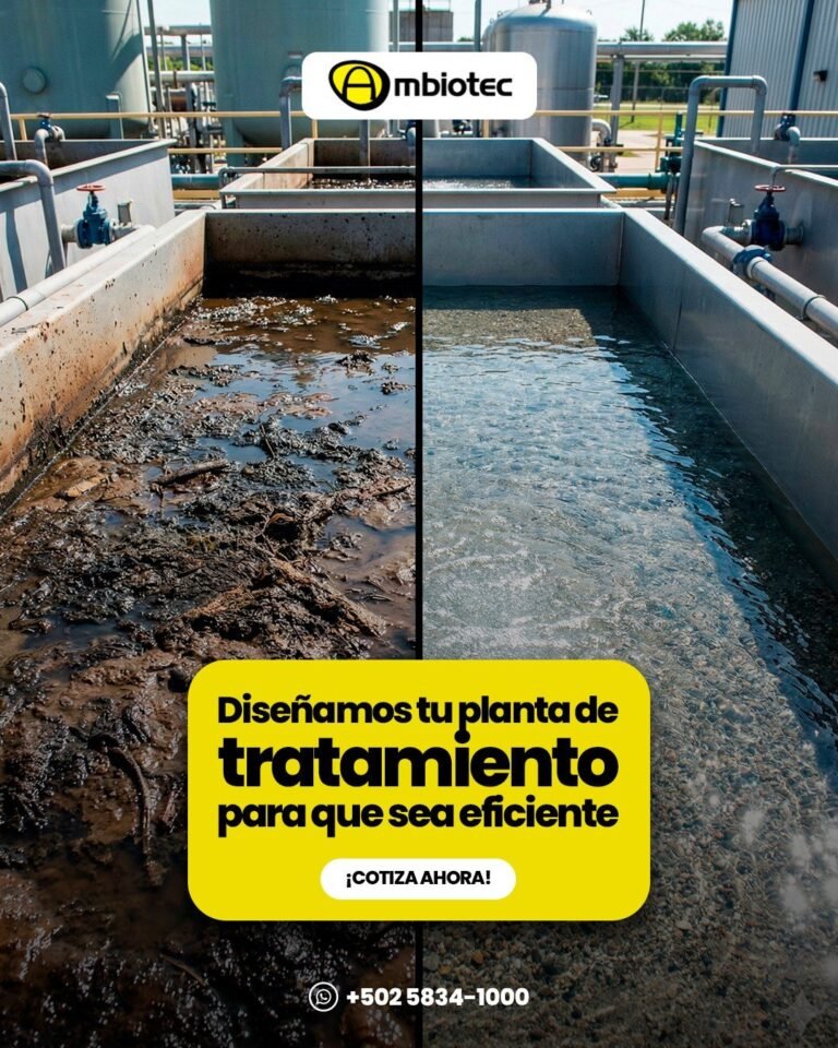 Creativo de campaña para Ambiotec: diseño de plantas de tratamiento eficientes
